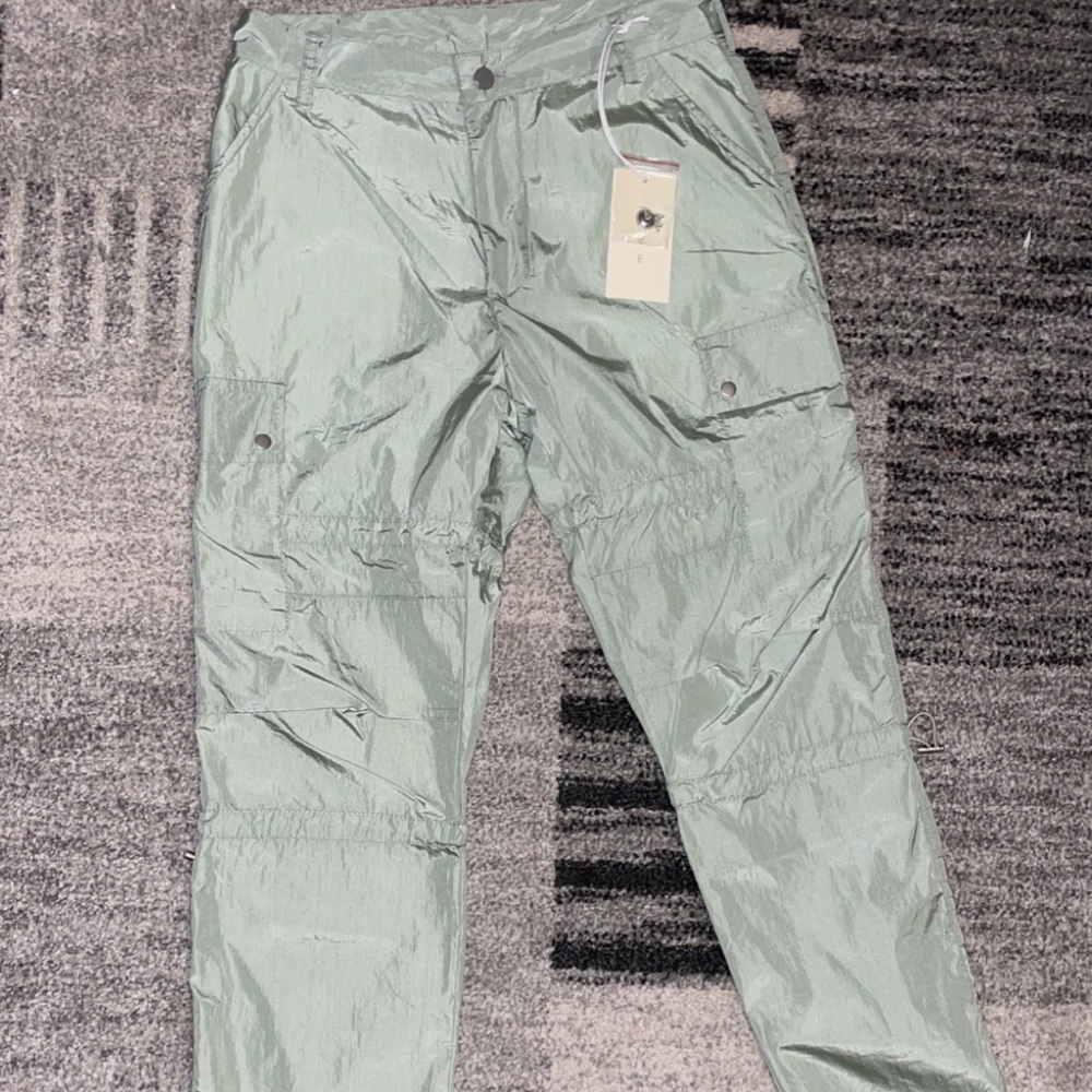 MNML Reflective Green Cargo Streetwear Pants - 30